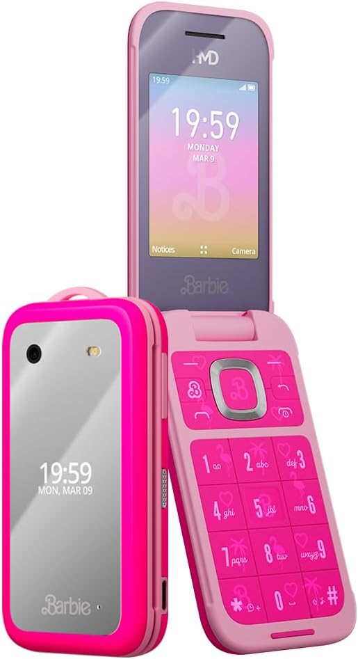 HMD Barbie | Flip | Unlocked | KaiOS | Compatible with All Carriers | Power Pink | US Version