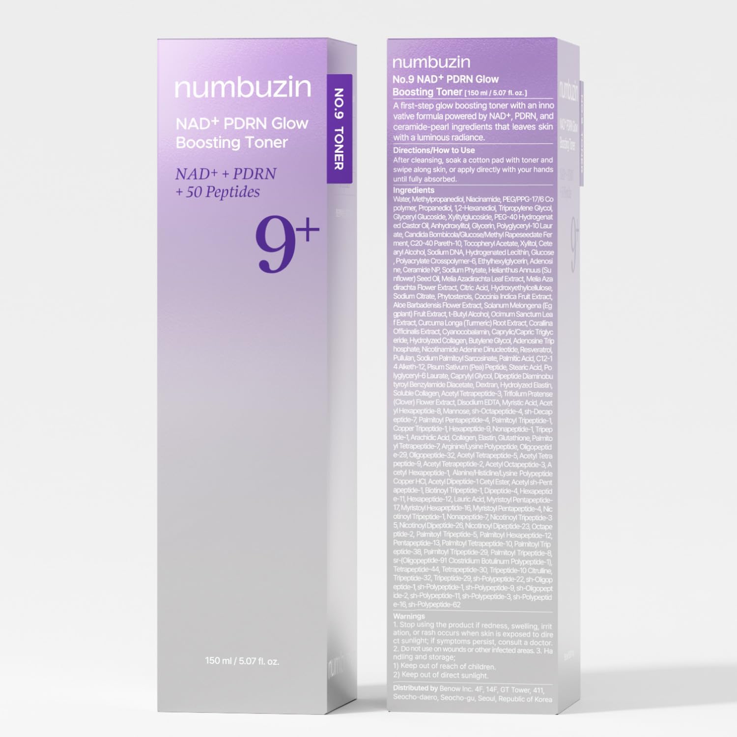 Numbuzin No.9 NAD+ Salmon PDRN Glow Boosting Toner