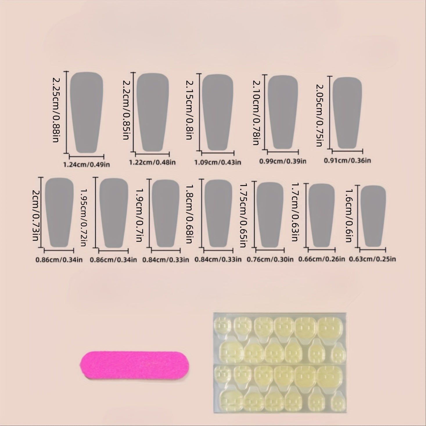 Glossy Pinkish Press On Nails