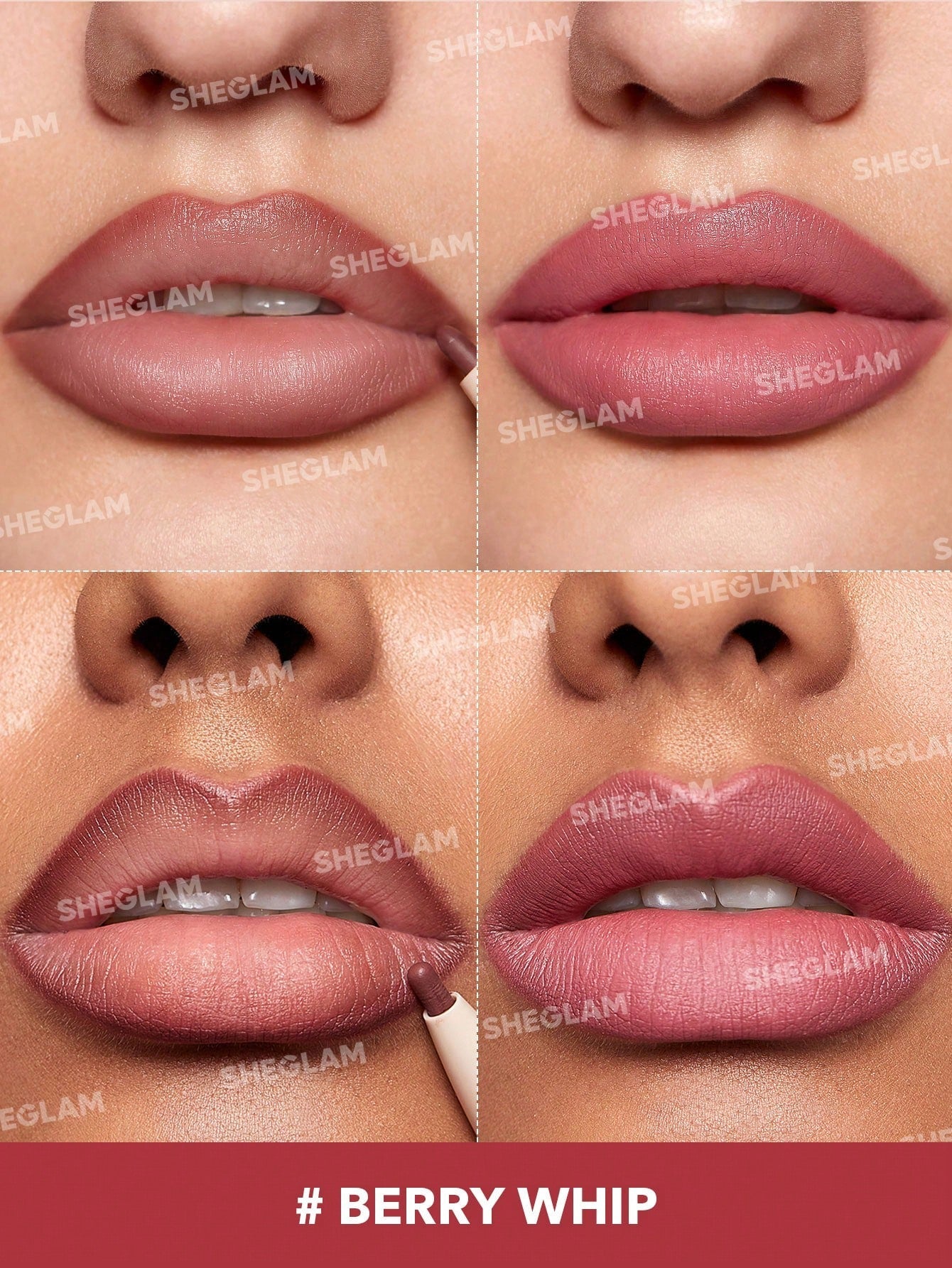 SHEGLAM 2 in 1 Glam Lipstick and Liner Duo