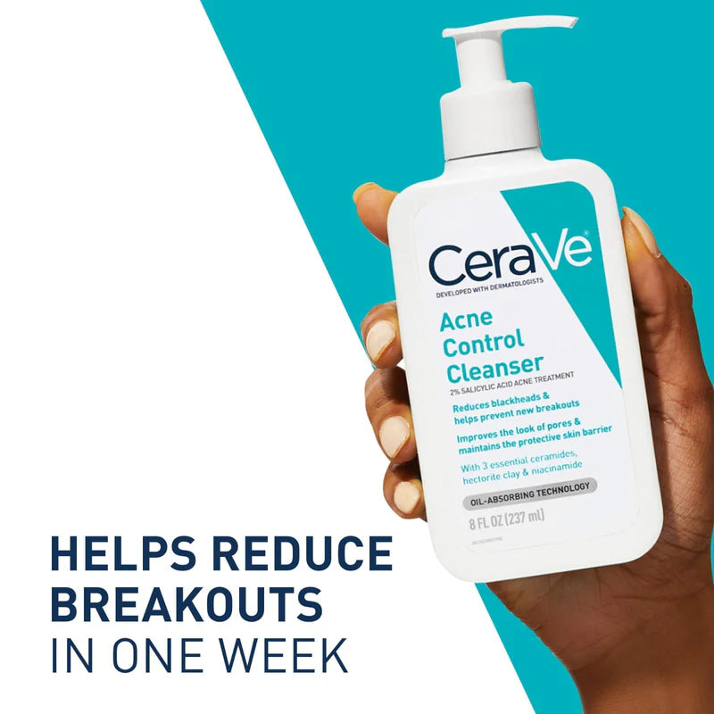 CeraVe Acne Control Cleanser 2% Salicylic Acid Acne Treatment