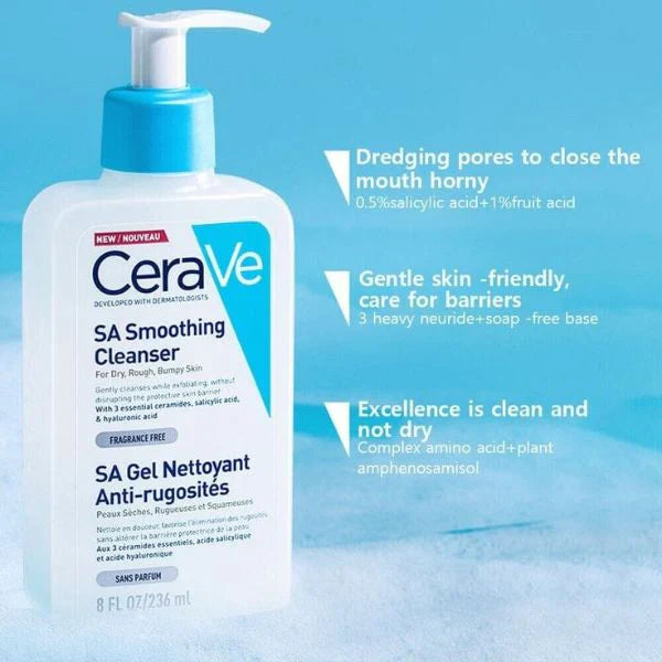 CeraVe SA Smoothing Cleanser For Dry, Bumpy Skin
