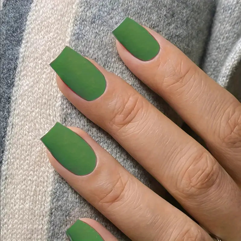 Matte Almond-Shaped Nails