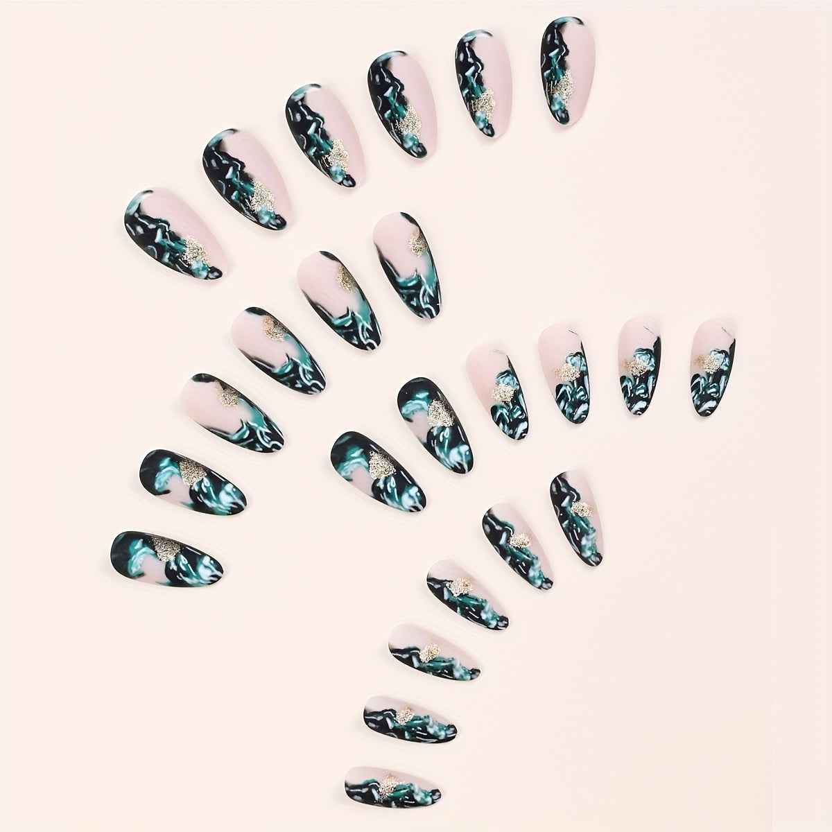 Matte Medium Almond Fake Nails