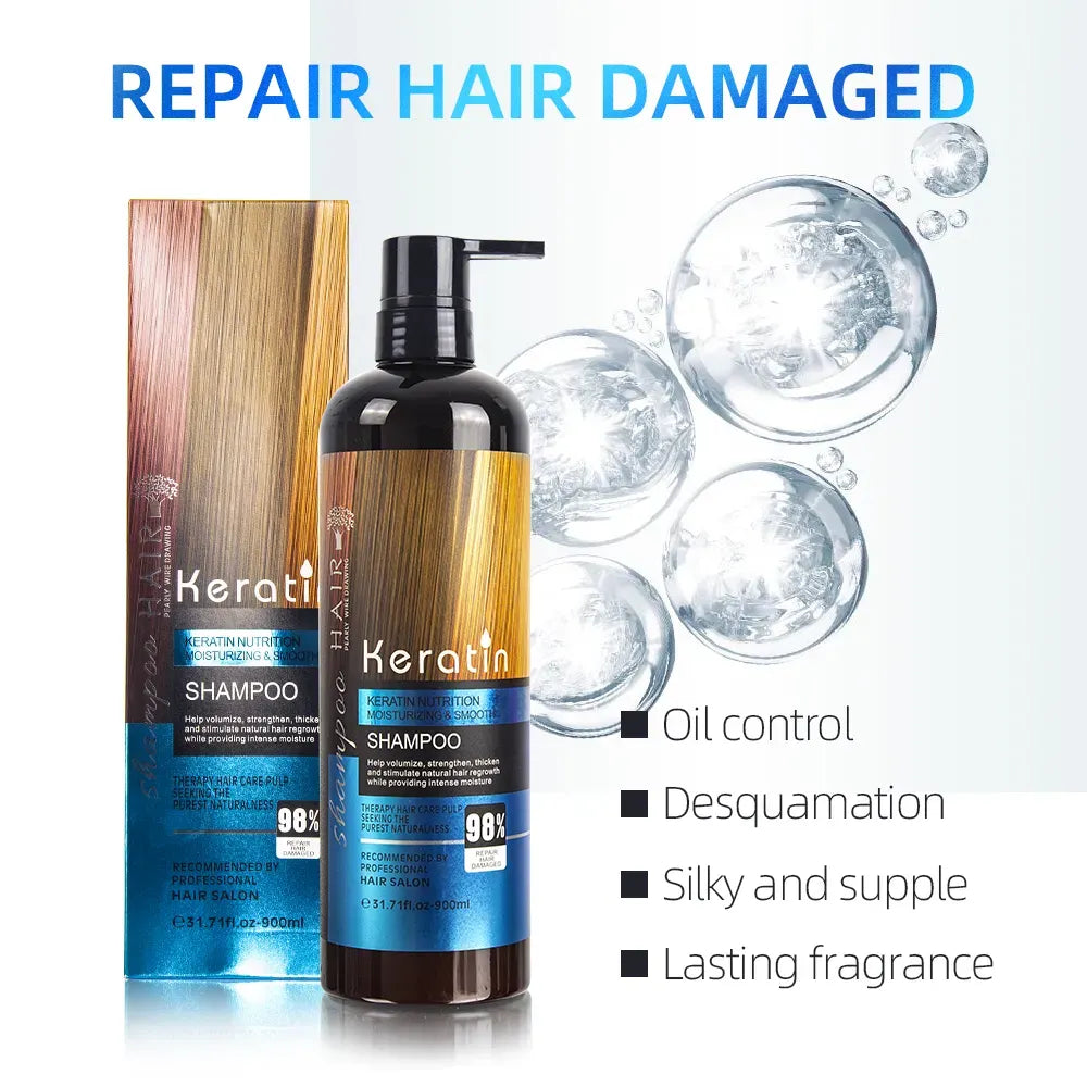 Sulfate-Free Keratin Straightening Hair Shampoo