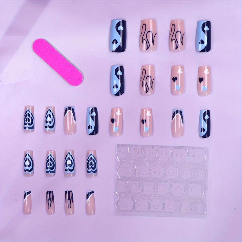 Medium Square Blue Nail