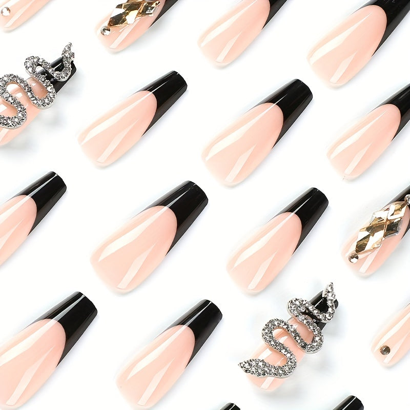 French Long Ballerina Press On Nails