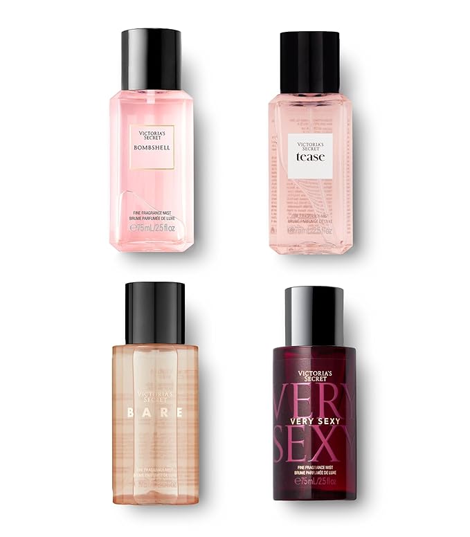 Victoria's Secret Fragrance Mist Collection 4 Piece Shimmer Mini Gift Set