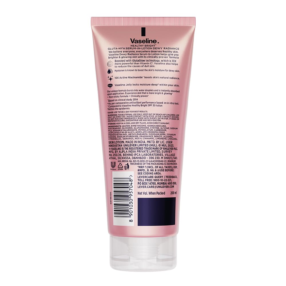 Vaseline Gluta-Hya Serum Burst Lotion Dewy Radiance
