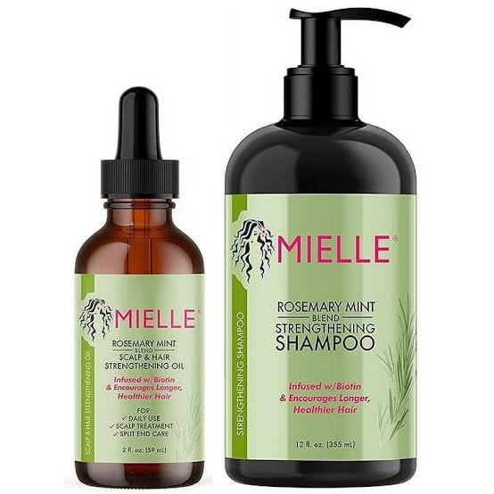 Mielle Organics Rosemary Mint  Strengthening Hair Oil and Shampoo