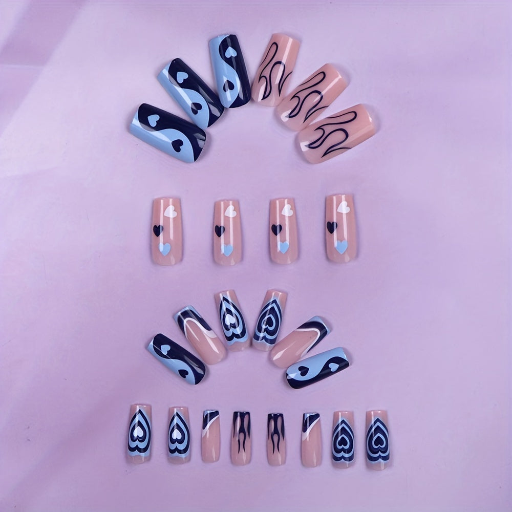 Medium Square Blue Nails