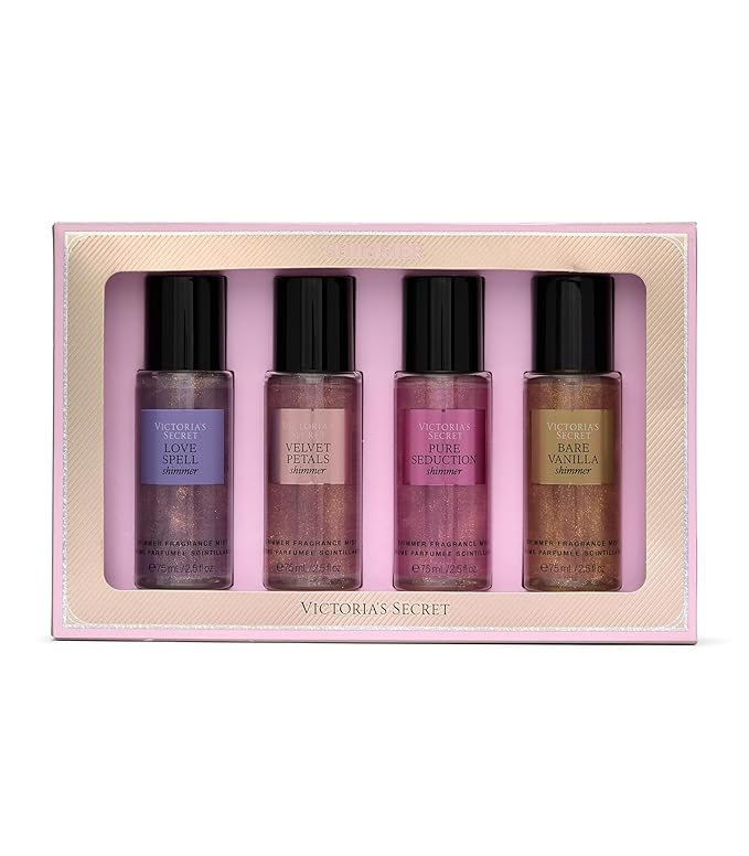 Victoria's Secret Fragrance Mist Collection 4 Piece Shimmer Mini Gift Set