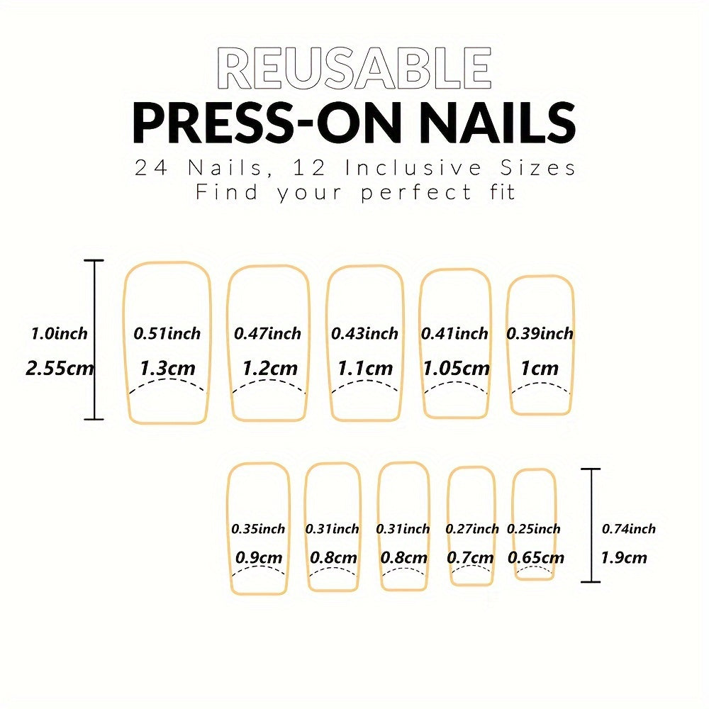 Medium Square Blue Nail