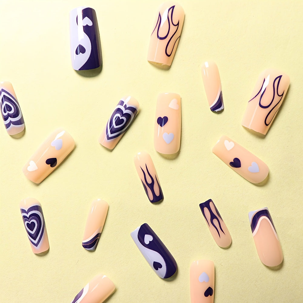 Medium Square Blue Nails