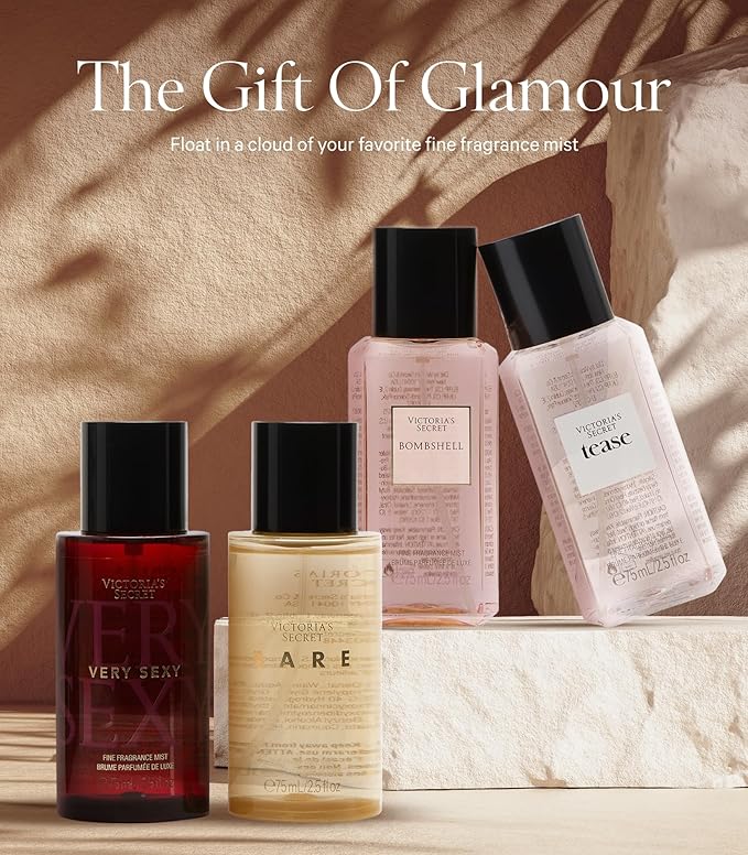 Victoria's Secret Fragrance Mist Collection 4 Piece Shimmer Mini Gift Set