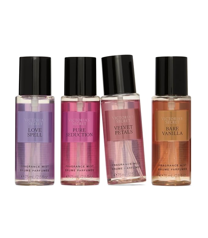 Victoria's Secret Fragrance Mist Collection 4 Piece Shimmer Mini Gift Set