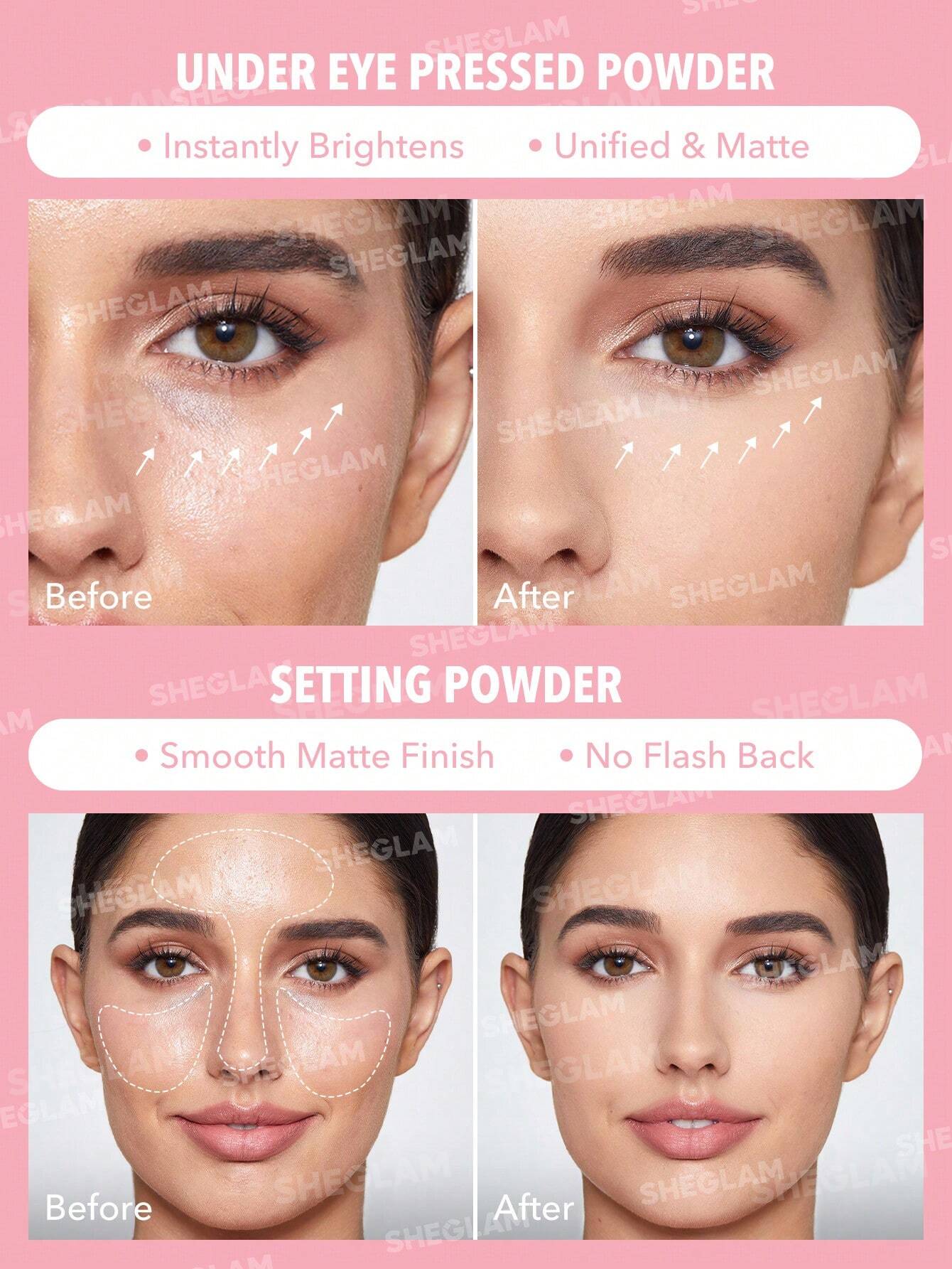 Sheglam Insta-Ready Face & Under Eye Setting Powder Duo