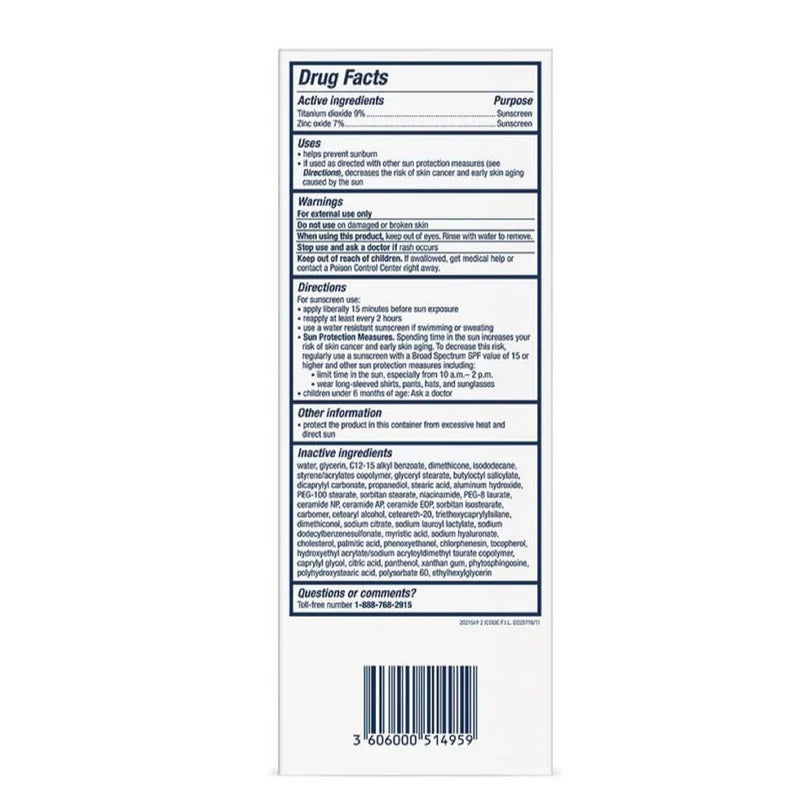 CeraVe Hydrating Mineral Sunscreen SPF 50 Face Lotion