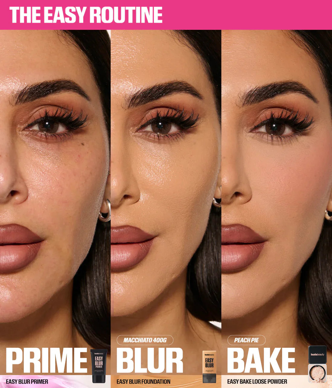 Huda Beauty EASY BLUR SILICONE FREE SMOOTHING PRIMER BRONZE FUDGE