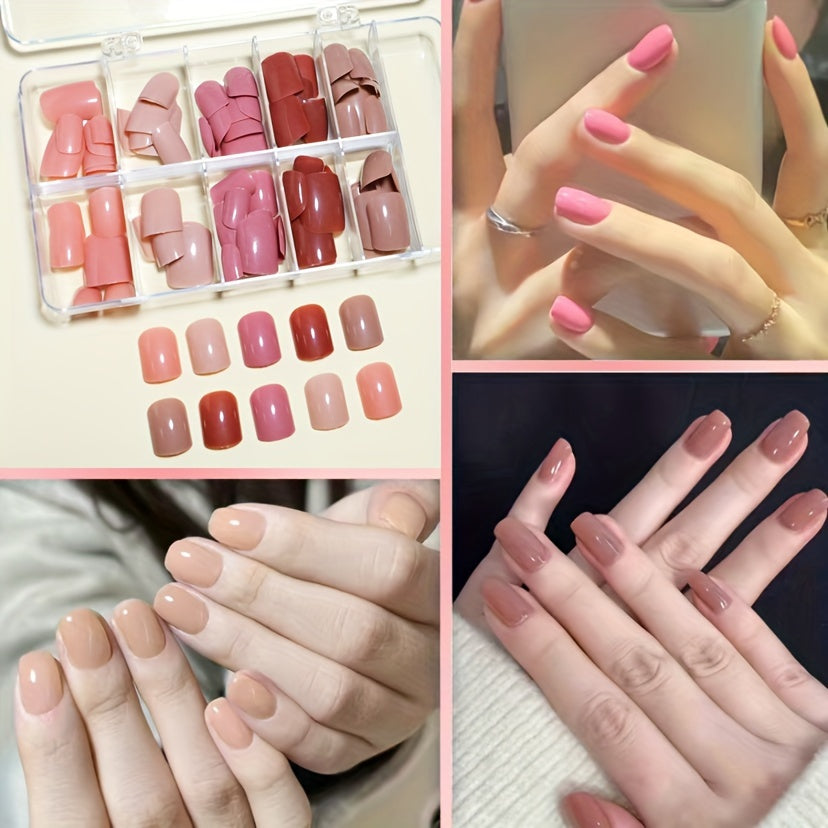 120 pcs Short False Nails Set
