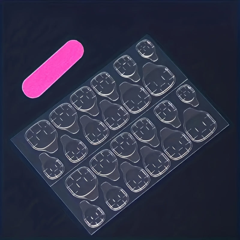 Almond Purple Butterfly Glitter Nails