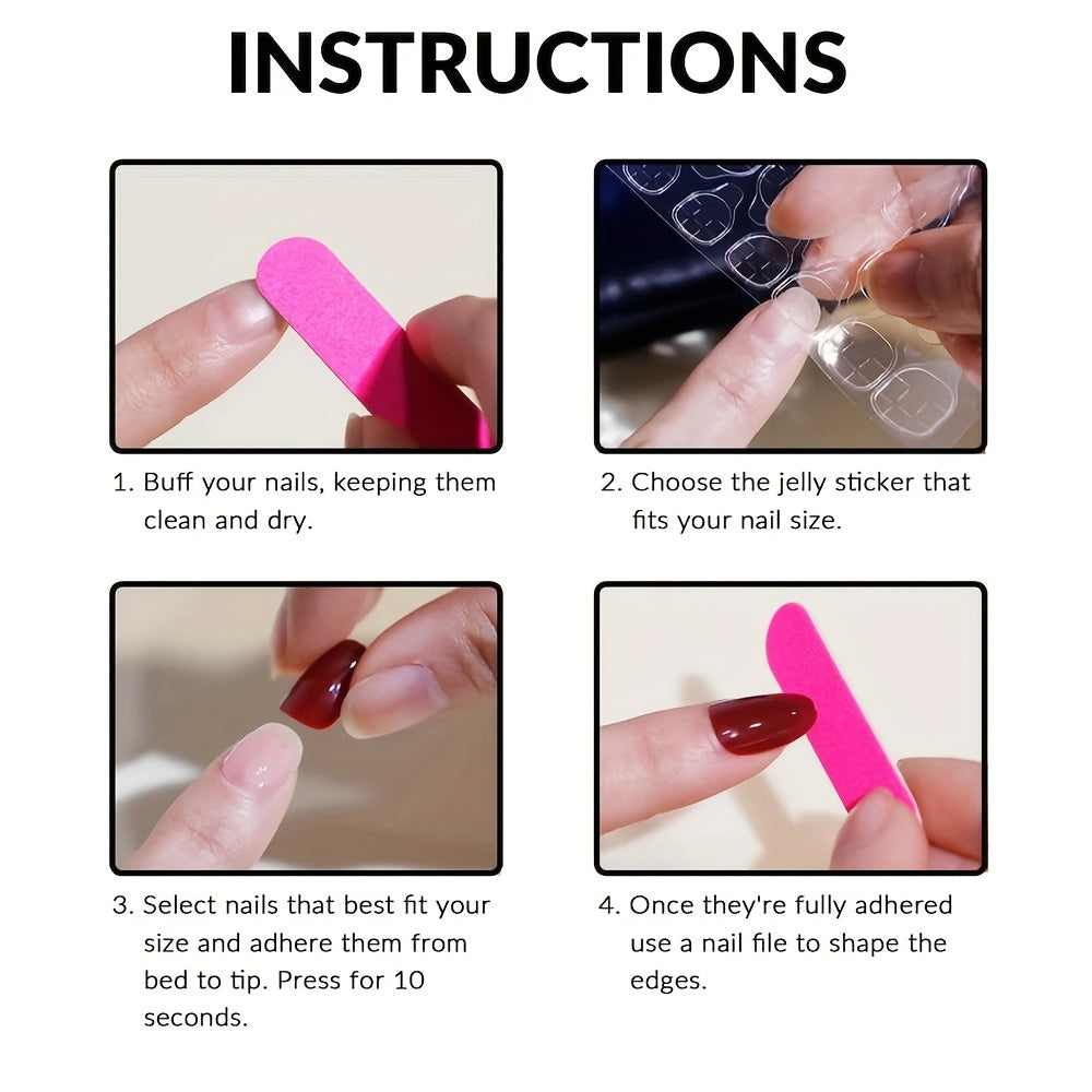 Medium Square Blue Nails