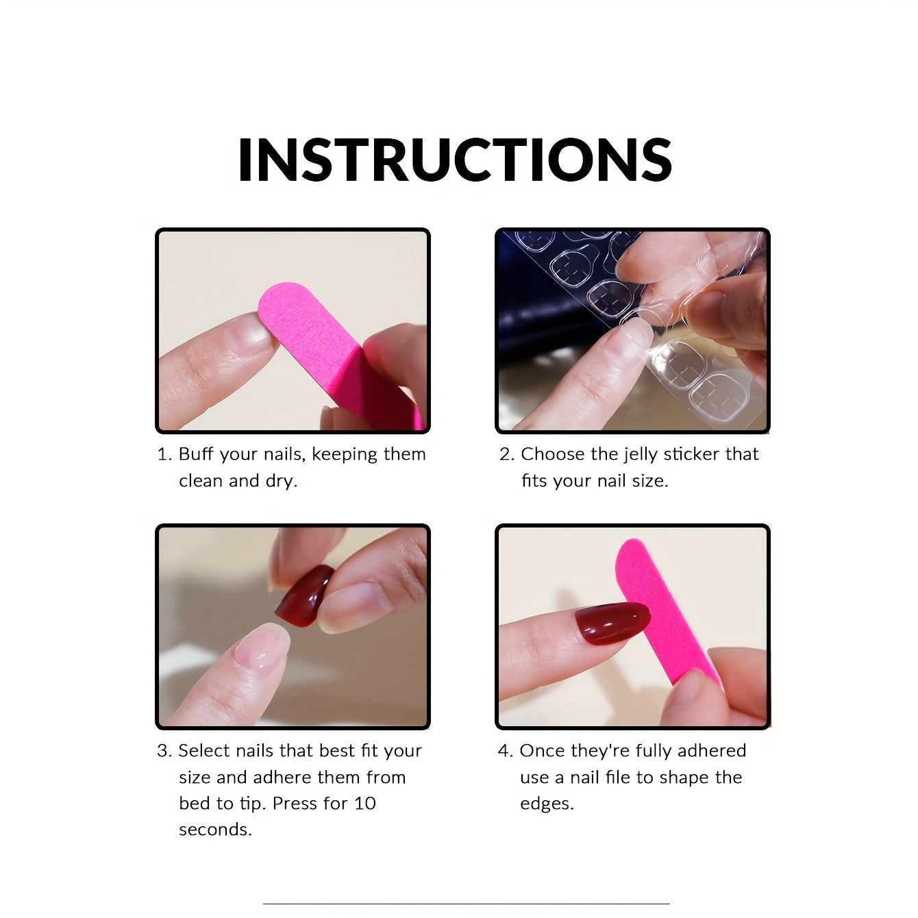 Golden Glitter Square Press On Nails