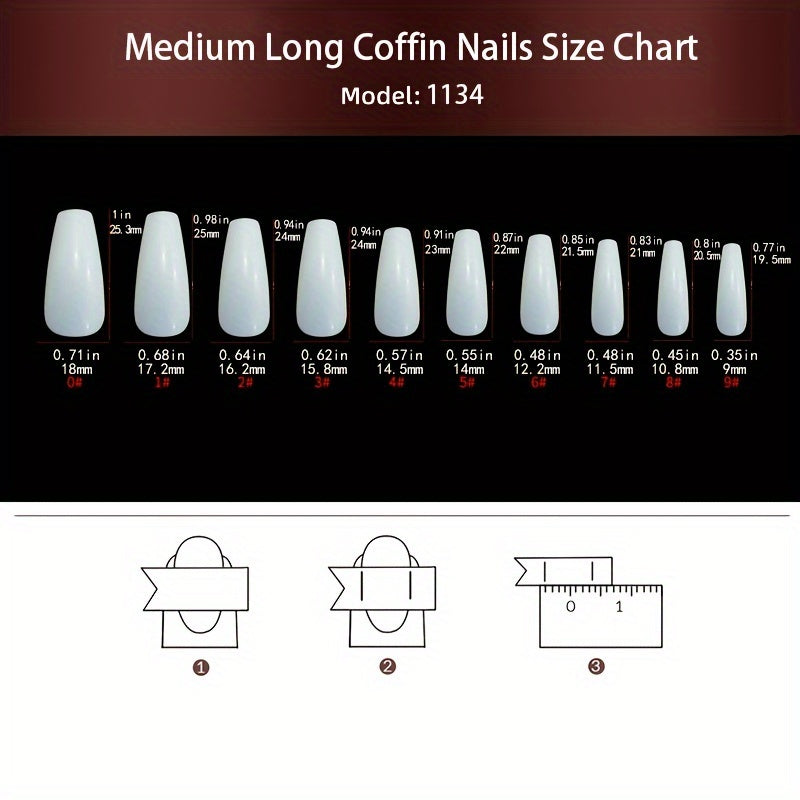 Purple & Black Gradient Medium Long Coffin Nails