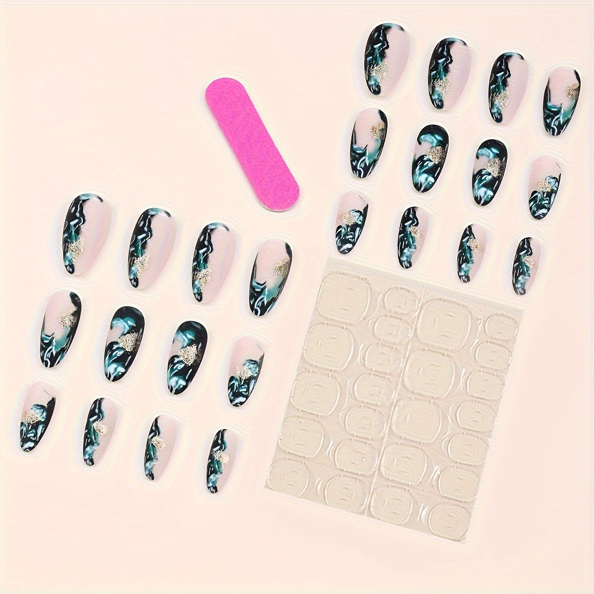 Matte Medium Almond Fake Nails