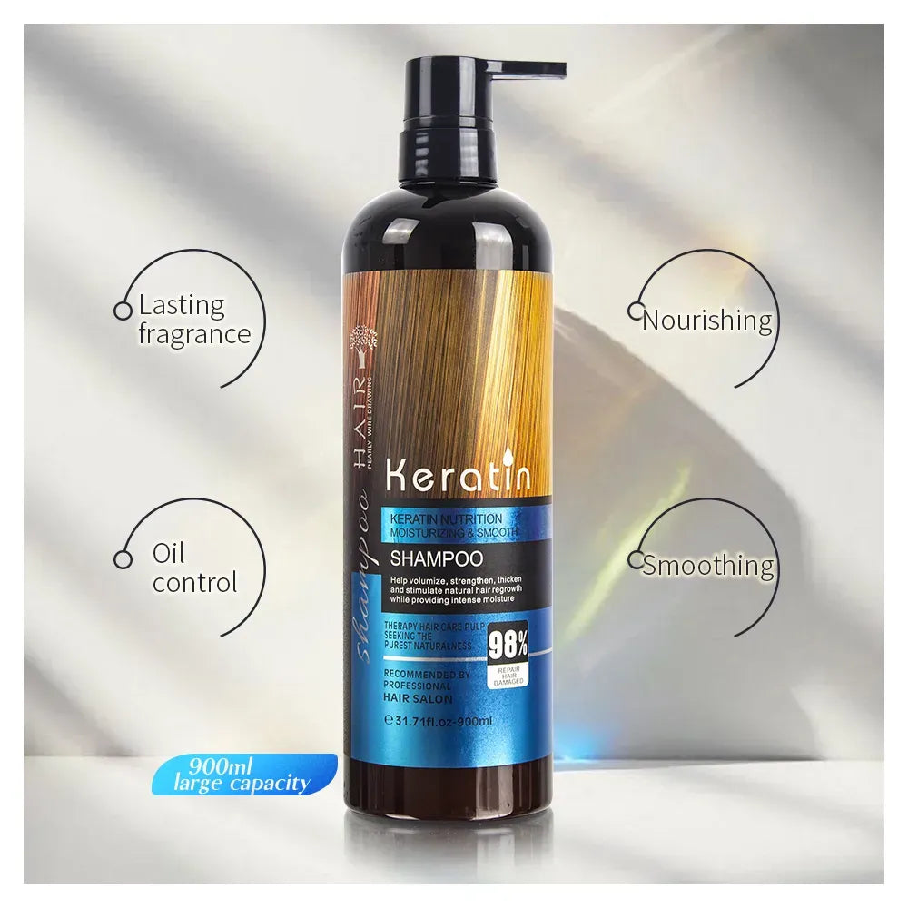 Sulfate-Free Keratin Straightening Hair Shampoo
